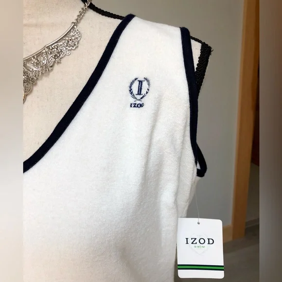 NWT IZOD White Terry Swim Coverup - Picture 6 of 10